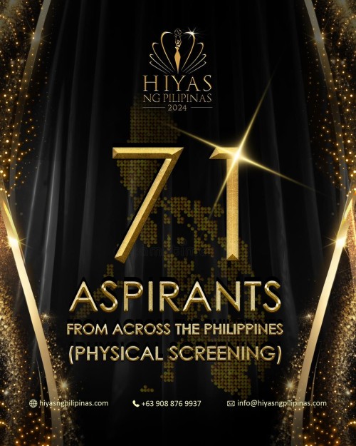 71 aspirants from across the Philippines who attended our Hiyas ng Pilipinas 2024 physical screening in Davao, Cebu, and Manila